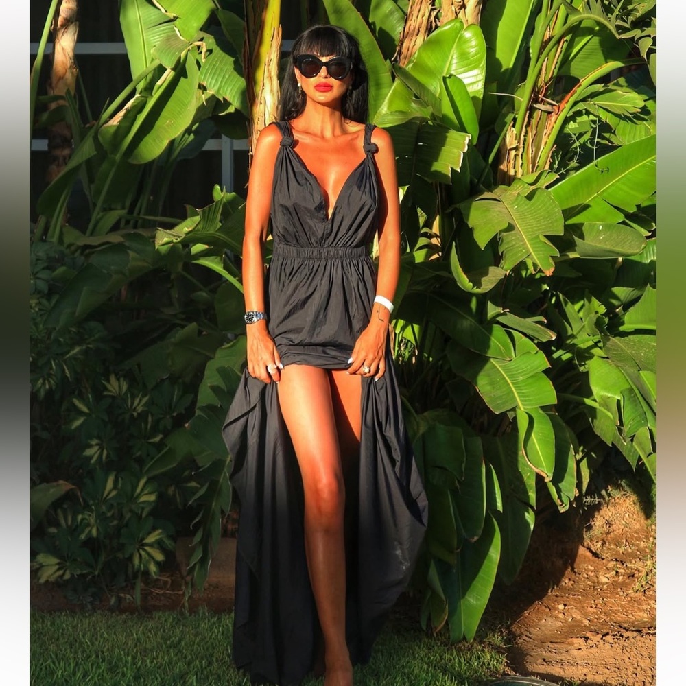 ZARA LONG NAYLON DRESS BLOGGER FAV